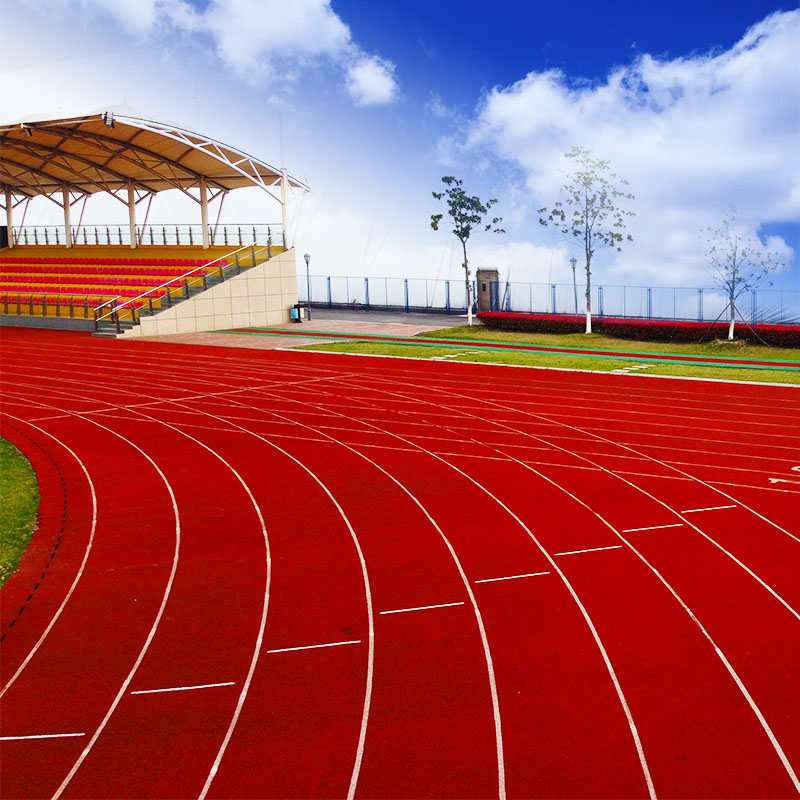 新國標室外透氣型塑膠跑道 400米800米聚氨酯塑膠跑道施工