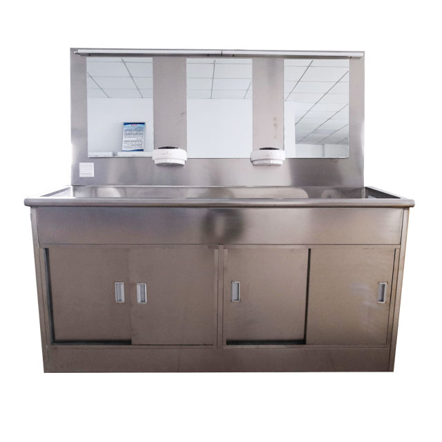 直銷醫院用不銹鋼水池雙人位感應洗手池手池定制