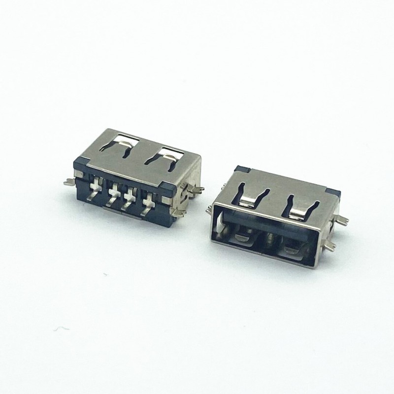 USB2.0母座短體沉板四腳全貼