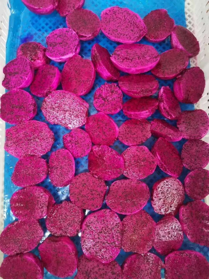 鮮果速凍冷凍廣西紅心火龍果塊山東工廠直銷噸位批量出售