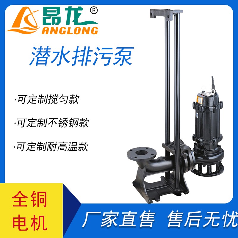 一條龍生產(chǎn)廠家WQ型污水排污泵 無堵塞排污泵 鑄鐵排污泵