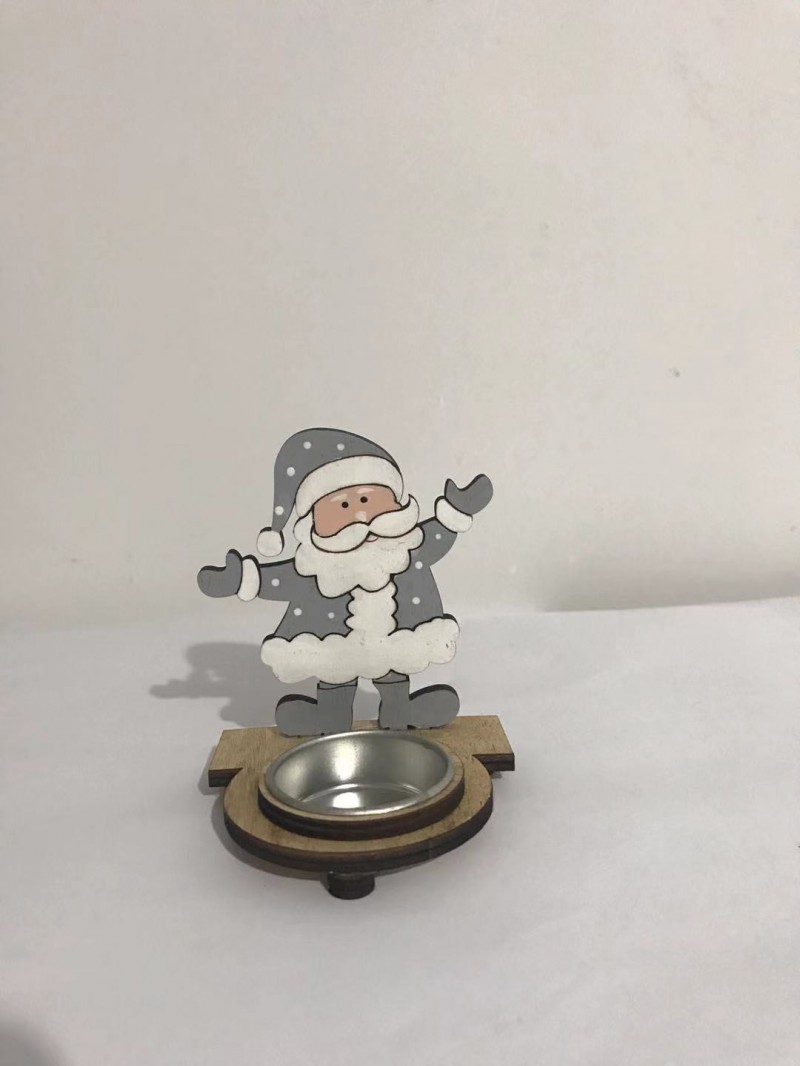 廠家直銷圣誕燭臺木質圣誕禮品
