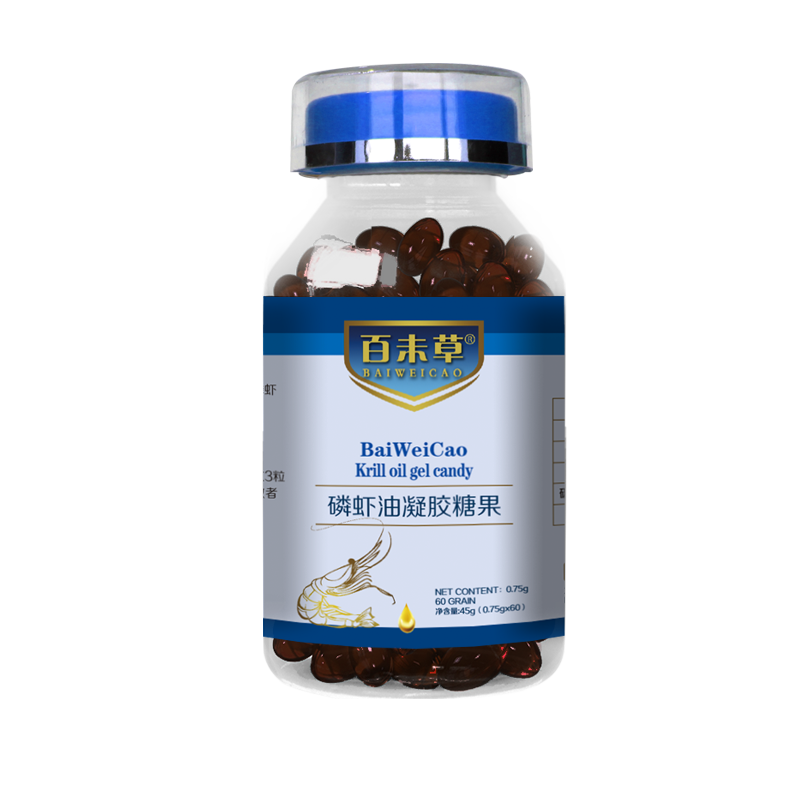 百未草牌磷蝦油凝膠糖果OEM貼牌加工廠家山東宇康萊